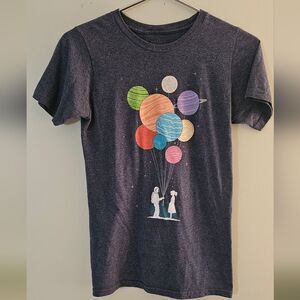 Threadless Ladie's Medium Graphic Tee T-Shirt You Are My Universe New Navy Blue